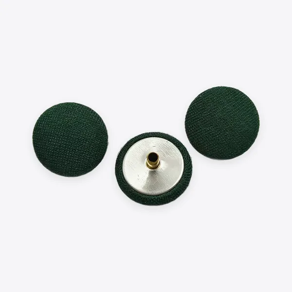 28L Dark-green Fabric-covered Metal Snap Fasteners