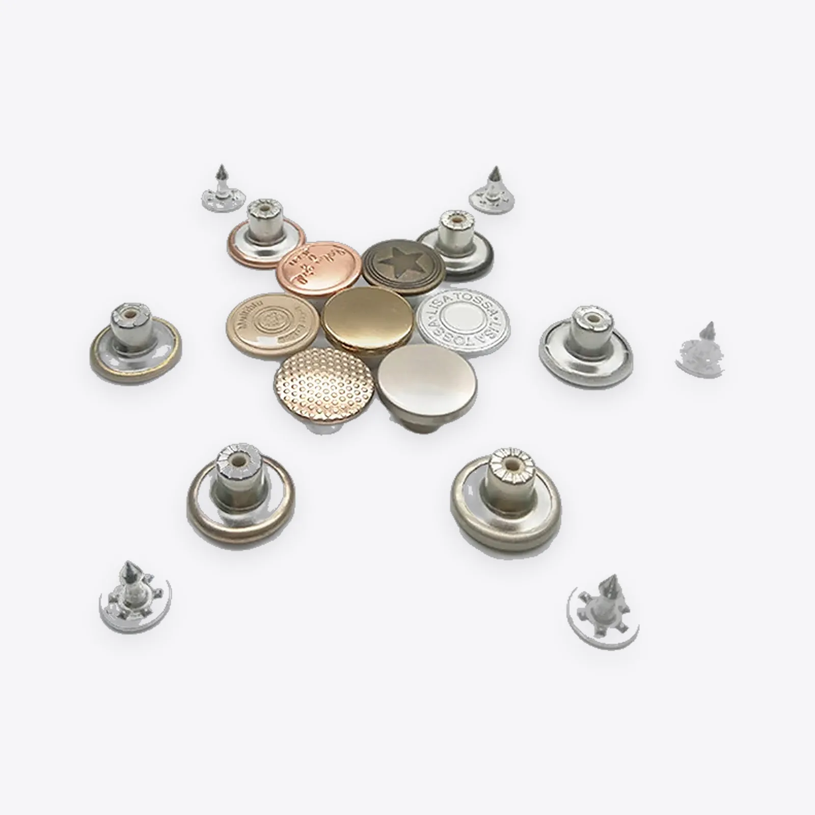 Brass Jeans Buttons