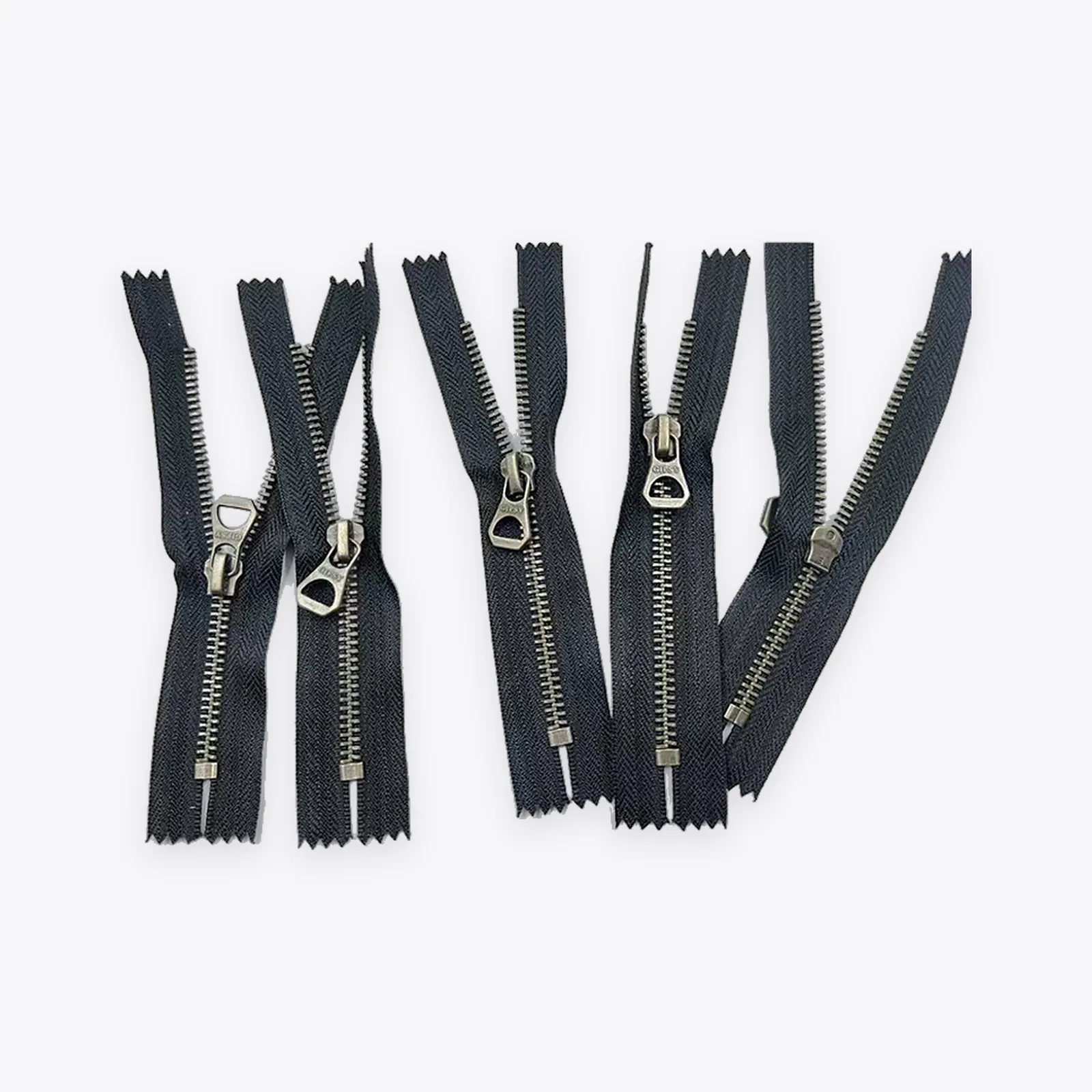 No. 5 Light-gold-tone Metal Closed-end Zippers