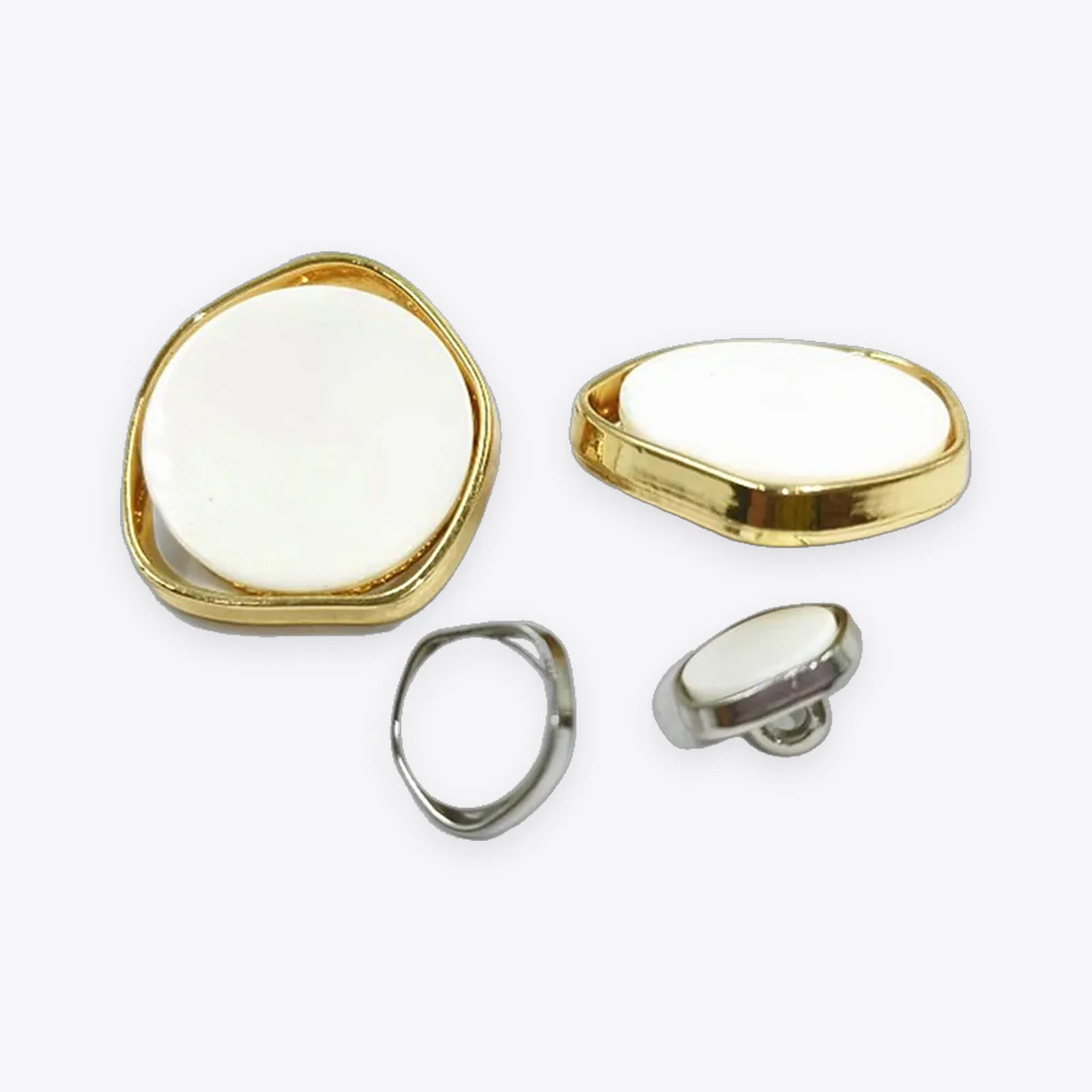 Gold-tone / Antique-bronze-tone Zinc Alloy Buttons