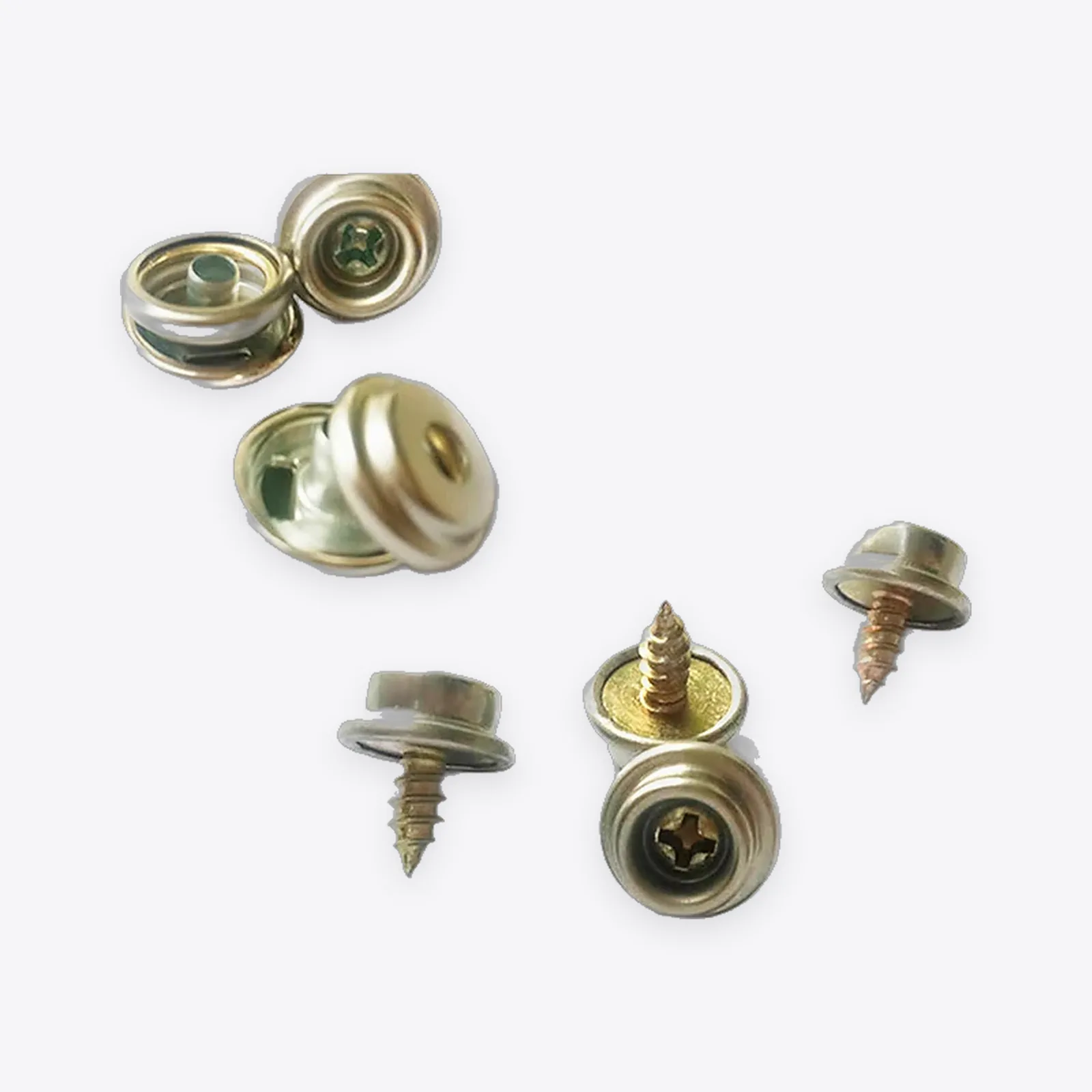 Three-piece Screw Snap Fasteners