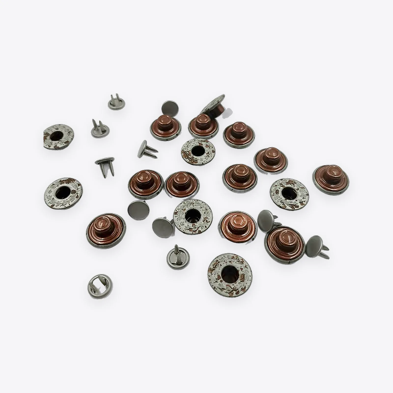 Pierced Double-pin Copper Jeans Buttons