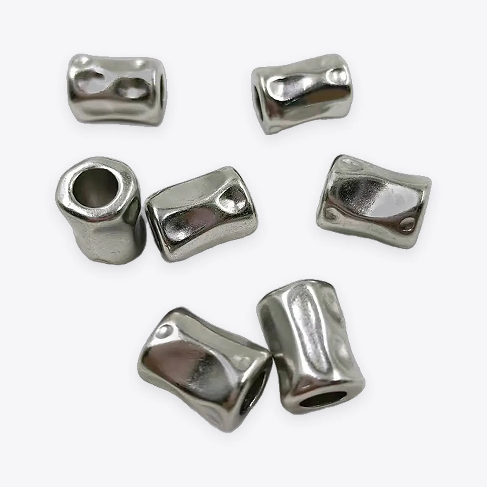 Bamboo-tube Metal Spacer Beads